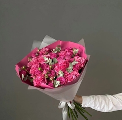Дуобукет пионовидных роз Pink, размер М